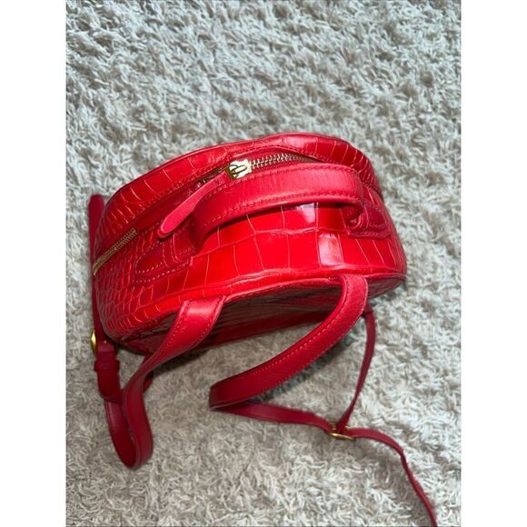 Tory Burch Mini Backpack Handbag Red Croc-Embossed Italian Leather Top Handle main image 13